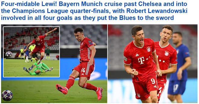 Bayern hủy diệt 7-1 Chelsea: Kinh ngạc Lewandowski, báo chí Anh ngả mũ - 1