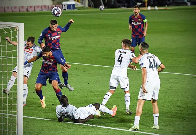 Bước vào trận đấu với lợi thế bàn thắng sân khách, Barcelona càng mừng khi sau 7 phút Lenglet đã đánh đầu đưa Barca dẫn bàn