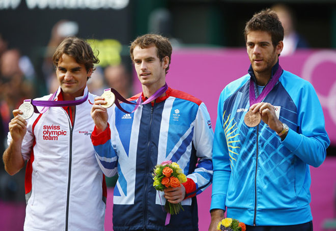 Federer lầm&nbsp;tưởng Djokovic chứ không phải Del Potro giành huy chương đồng Thế vận hội mùa hè 2012