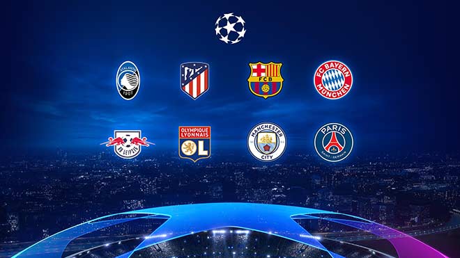 8 đại diện góp mặt tại tứ kết Champions League