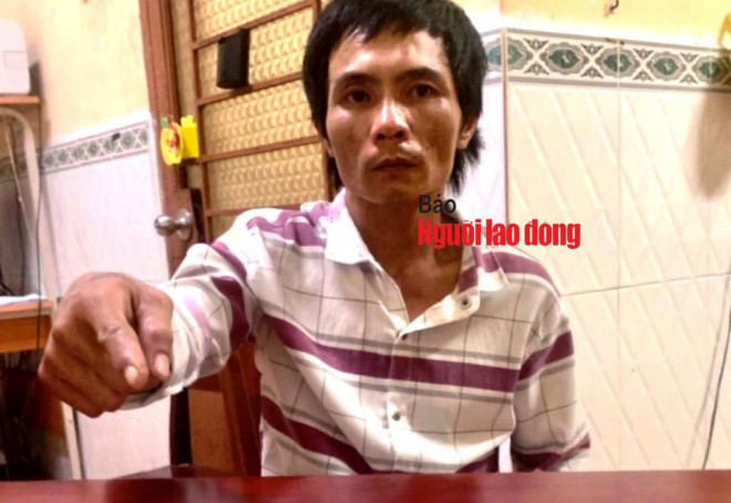 Đối tượng Đức tại cơ quan công an