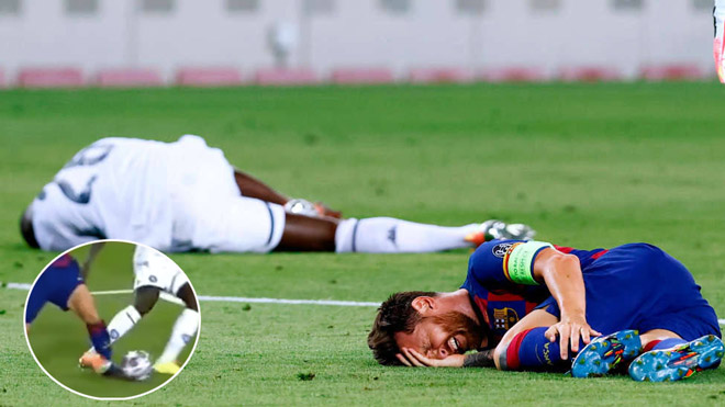 Messi bị đau sau khi kiếm về cho Barcelona quả phạt đền