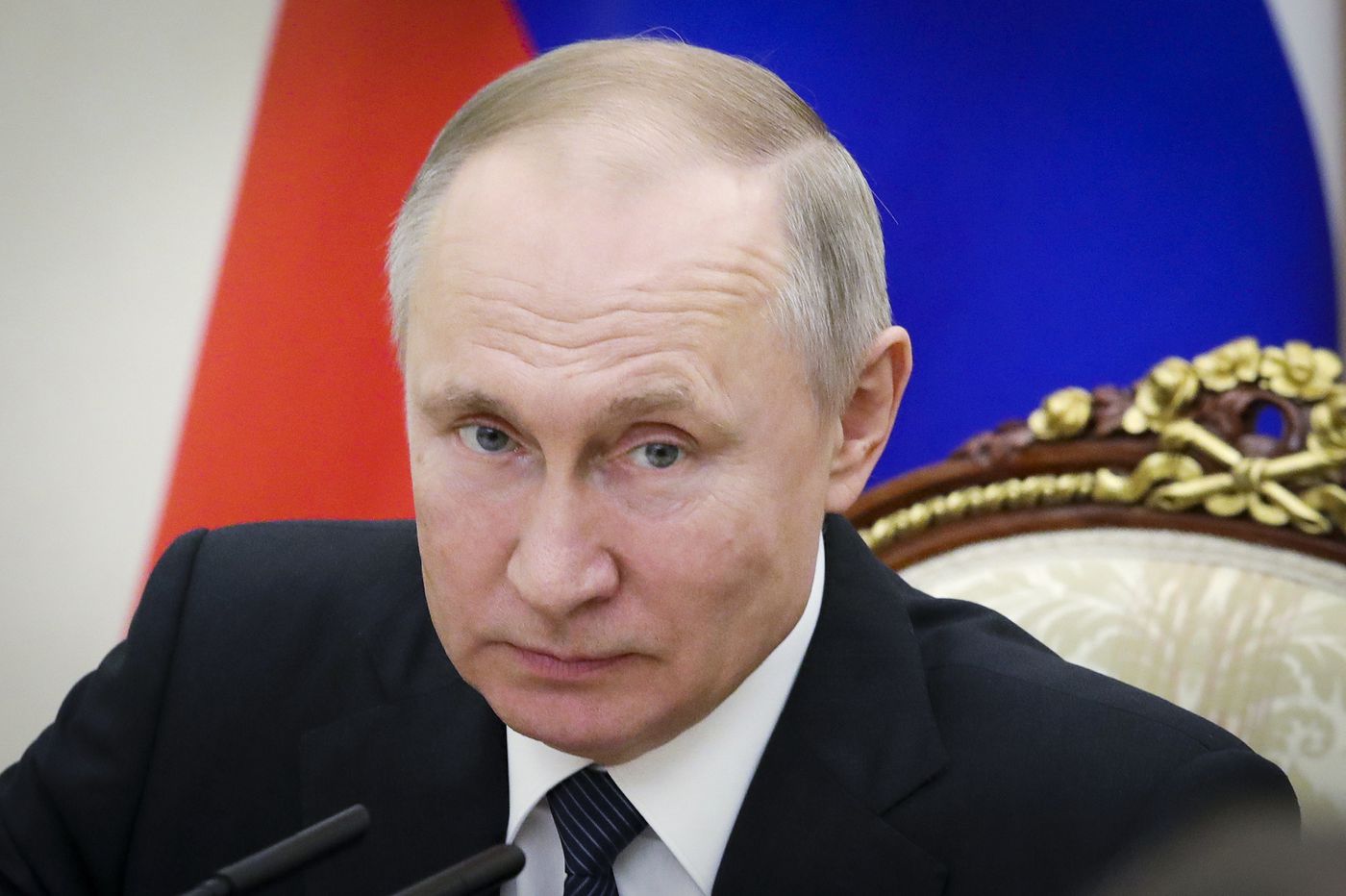 Tổng thống Nga Vladimir Putin xác nhận Nga là nước đầu tiên trên thế giới có vaccine phòng dịch Covid-19. Ảnh: AP