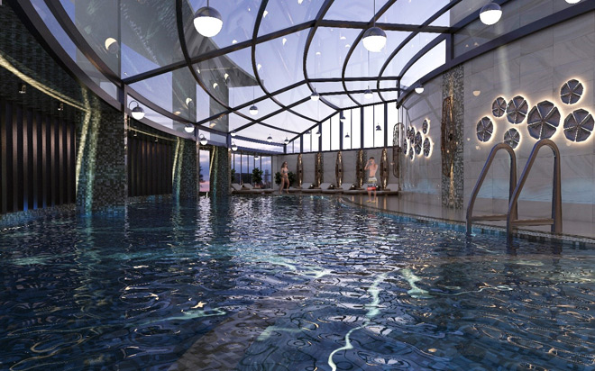 Dự án gấy ấn tượng với bể bơi trên không đầu tiên tại TP Hải Dương