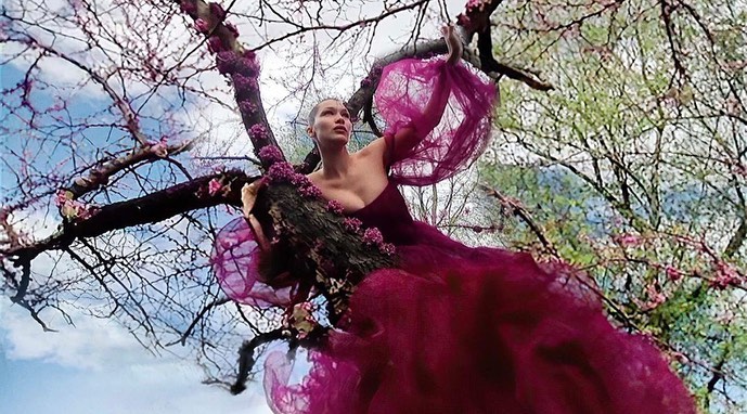 Bella Hadid đăng tải một số hình ảnh chụp cho tạp chí Vogue trong thời gian giãn cách.