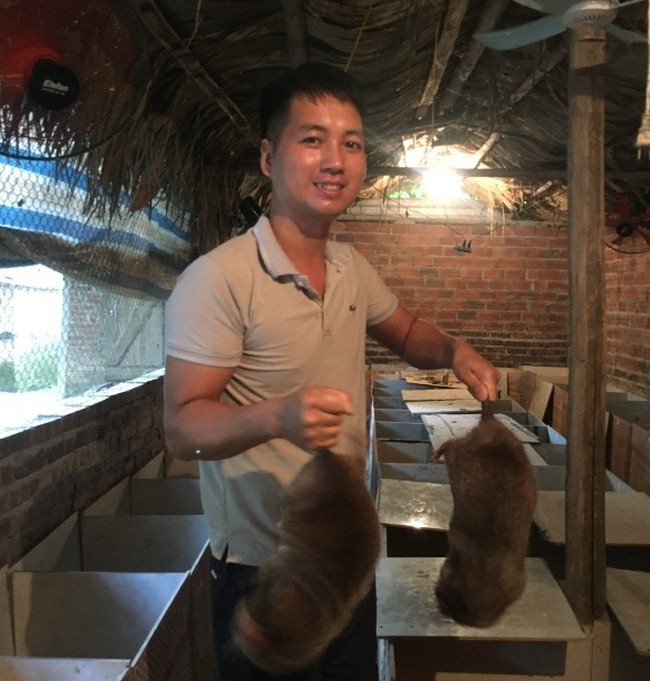 Anh Hải Nam chia sẻ nhờ nuôi dúi mà kinh tế gia đình có nguồn thu nhập ổn định