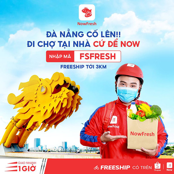 Đà Nẵng phát phiếu đi chợ, “Now” triển khai “đi chợ hộ” miễn phí giao hàng đến 3km - 2