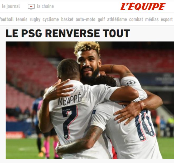 PSG ngược dòng kỳ tích Cúp C1: Báo chí châu Âu ngất ngây vì Neymar - Mbappe - 1