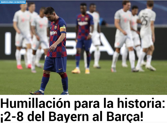 Barcelona thảm bại 2-8: Báo Tây Ban Nha chê cười "nỗi nhục chưa từng có" - 3