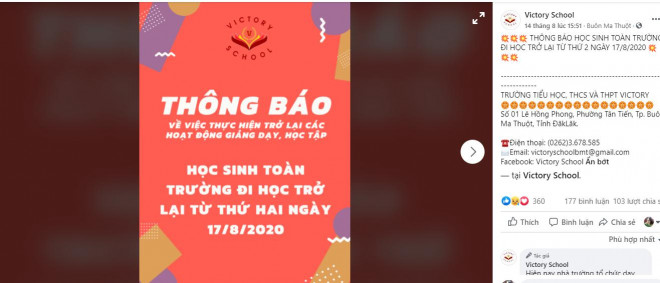 Thông báo học giữa mùa dịch bệnh Covid-19, phụ huynh lo lắng - 1