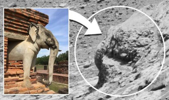 Thợ săn UFO tuyên bố phát hiện 'voi' trên... sao Hỏa - 1