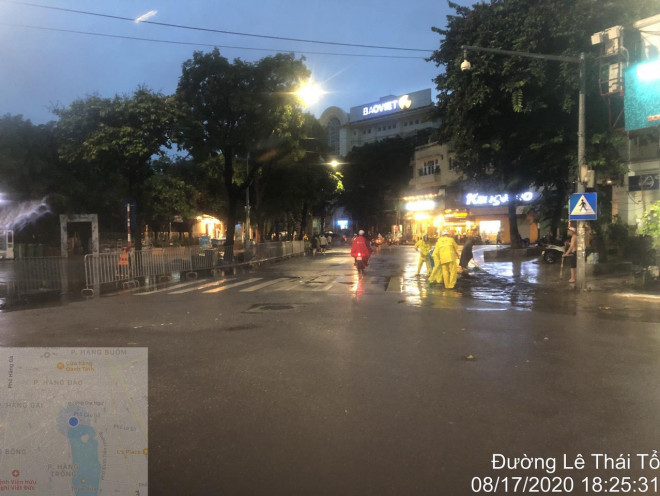 Sau khi mưa tạnh, nước đã rút nhanh chóng