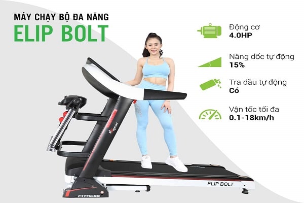 Máy tập chạy bộ giá rẻ ELIP Bolt sang trọng, hiện đại