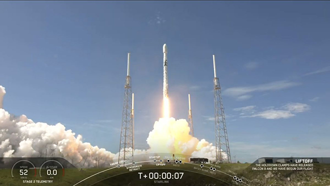 Tối 18/8, SpaceX đã phóng thêm loạt 58 vệ tinh Starlink, xác lập một kỷ lục mới - 1