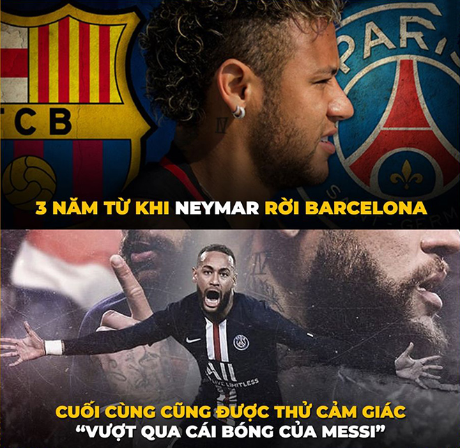 Lần đầu tiên trong sự nghiệp Neymar vượt qua "cái bóng" của Messi.