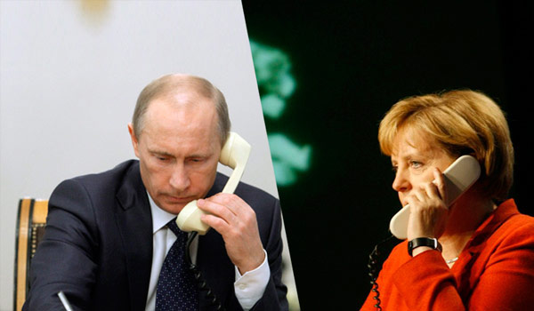 Ông Putin đã có cuộc điện đàm với bà Merkel để trao đổi về vấn đề Belarus. Ảnh minh họa: Russiaeu