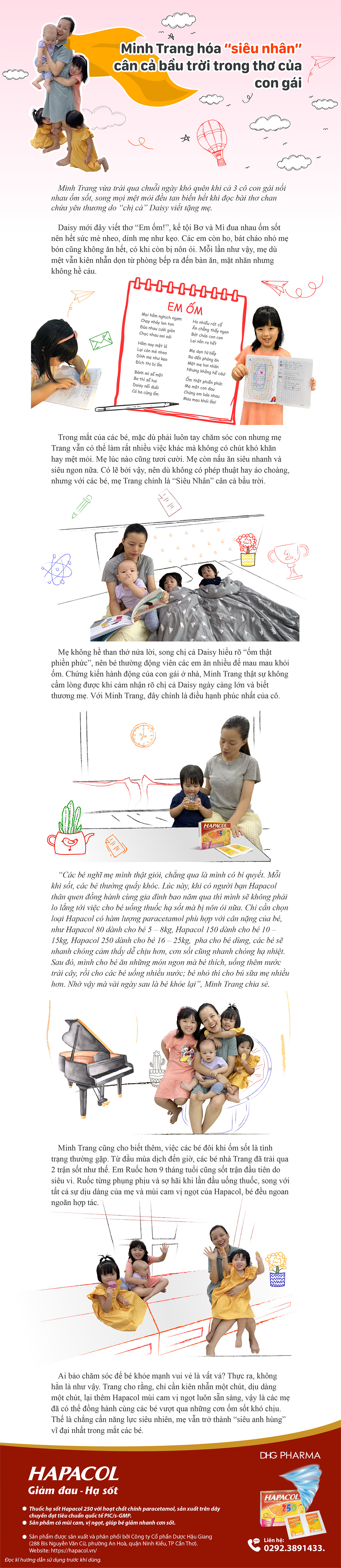 Minh Trang hóa "siêu nhân" chăm con ốm, cân cả bầu trời tuổi thơ của con gái - 1