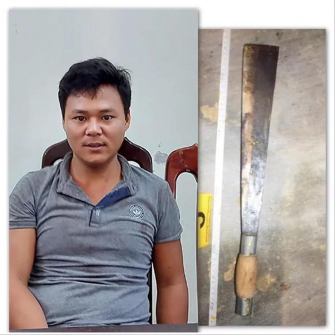 Đinh Cảnh Bình cùng tang vật gây án