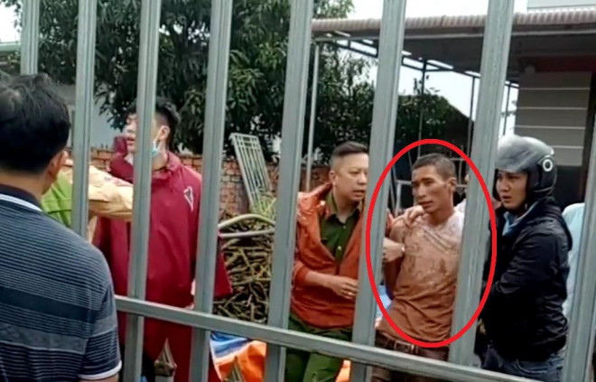 Nghi phạm Nguyễn Quang Thoại bị bắt giữ phục vụ công tác điều tra.