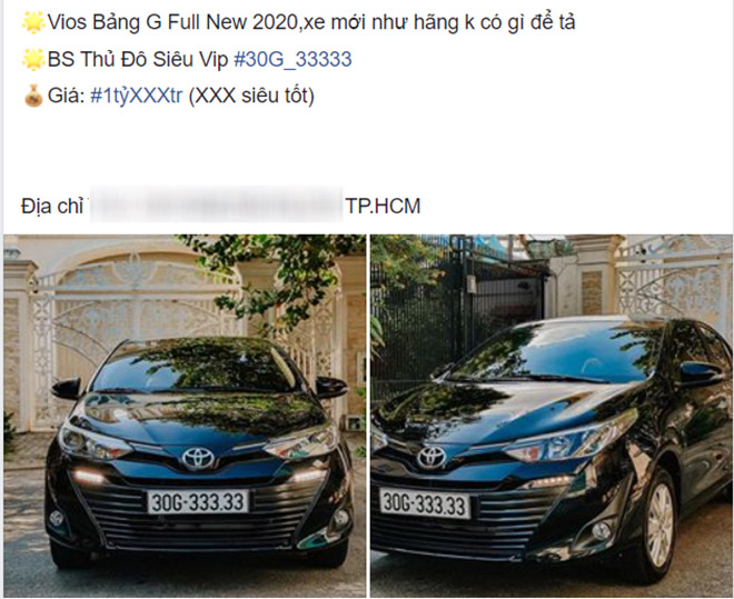 Toyota Vios mang biển số khủng ngũ quý 3 được rao bán giá tiền tỷ - 2