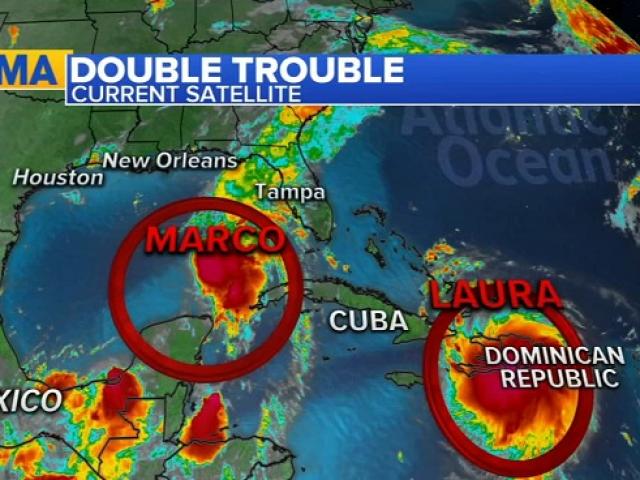 Thế giới - Bão kép lịch sử trong 150 năm đổ bộ vào Mỹ, hàng ngàn người sơ tán