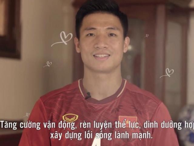 Sức khỏe đời sống - Cầu thủ Bùi Tiến Dũng và nhiều người nổi tiếng xuất hiện trong MV mới về COVID-19