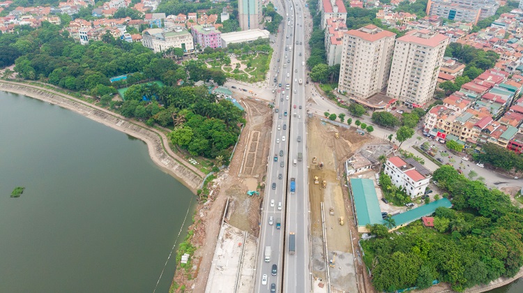 Toàn cảnh dự án hai cây cầu trị giá 340 tỷ đồng bắc qua hồ Linh Đàm - 1