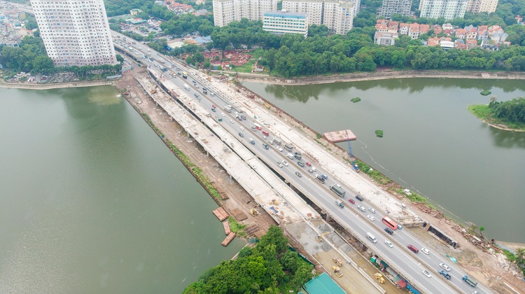 Toàn cảnh dự án hai cây cầu trị giá 340 tỷ đồng bắc qua hồ Linh Đàm - 10