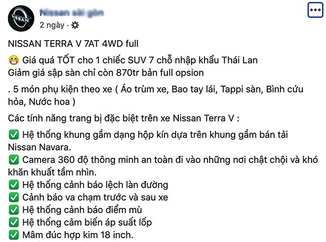 Xe SUV Nissan Terra tiếp tục giảm giá thêm cả trăm triệu đồng trong tháng Ngâu - 4