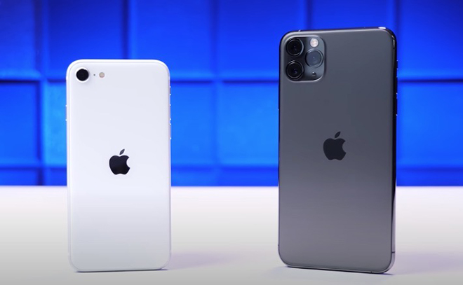 iPhone SE 2020 và iPhone 11 Pro.