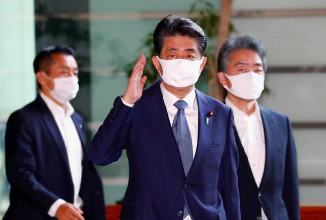 Hình ảnh Thủ tướng Abe Shinzo ngày 28/8. (Ảnh: Reuters)