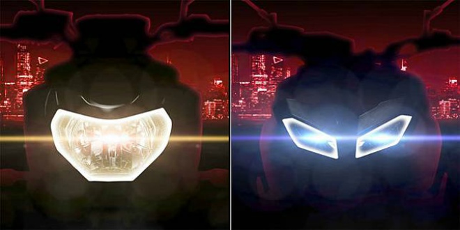 Hình ảnh đèn pha được cho là của hai mẫu xe mới của Yamaha.