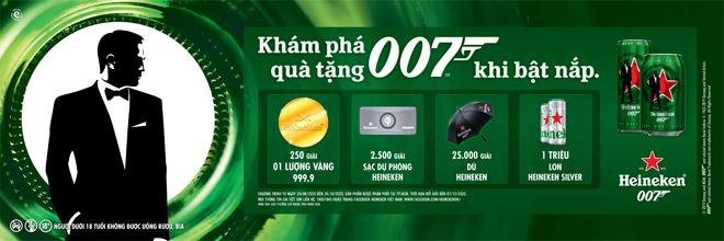 Chương trình “Khám phá quà tặng 007 khi bật nắp” với hàng triệu quà tặng hấp dẫn.