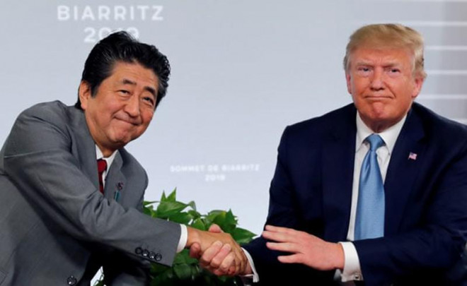Thủ tướng Shinzo Abe và Tổng thống Donald Trump. Ảnh: NDTV