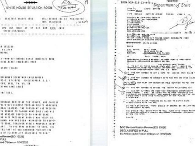 Thế giới - Mỹ giải mật tài liệu nguyên tắc bảo vệ Đài Loan sau 40 năm