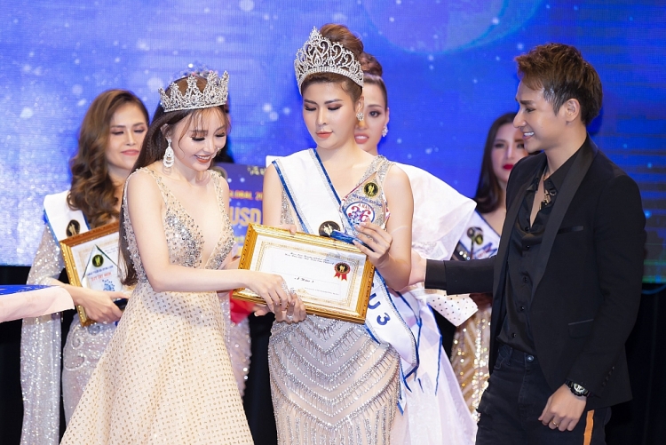 Giây phút Trần Phương Nghi đăng quang Á hậu “Sắc đẹp toàn cầu Châu Á 2019”