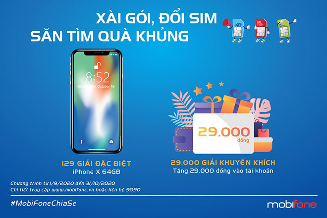 Từ 1/9-31/10: Xài gói cước C120N, rước quà khủng iPhone X 64GB - 2