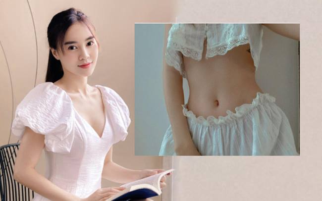 Cận cảnh vòng eo mà Lan Ngọc tự nhận &#34;không có mỡ thừa&#34; khiến người hâm mộ thích thú.
