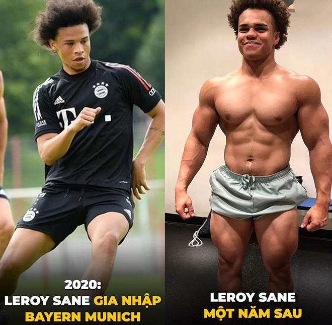 Hình ảnh Leroy Sane sau một năm gia nhập bayern Munich theo trí tưởng&nbsp;tượng của người hâm mộ.