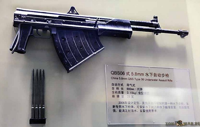 Súng trường QBS-06 sử dụng loại đạn đặc biệt có đầu đạn giống phi tiêu.