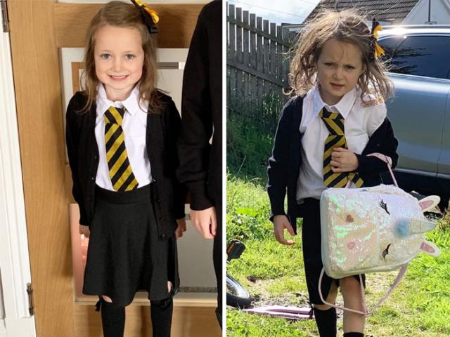 Giáo dục - du học - Phì cười với loạt ảnh "tàn tạ" sau ngày đầu tiên đi học