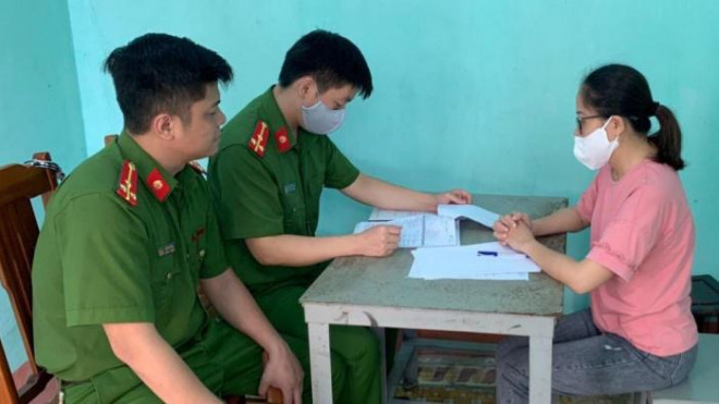 Nguyễn Thị Hồng Vân tại cơ quan điều tra
