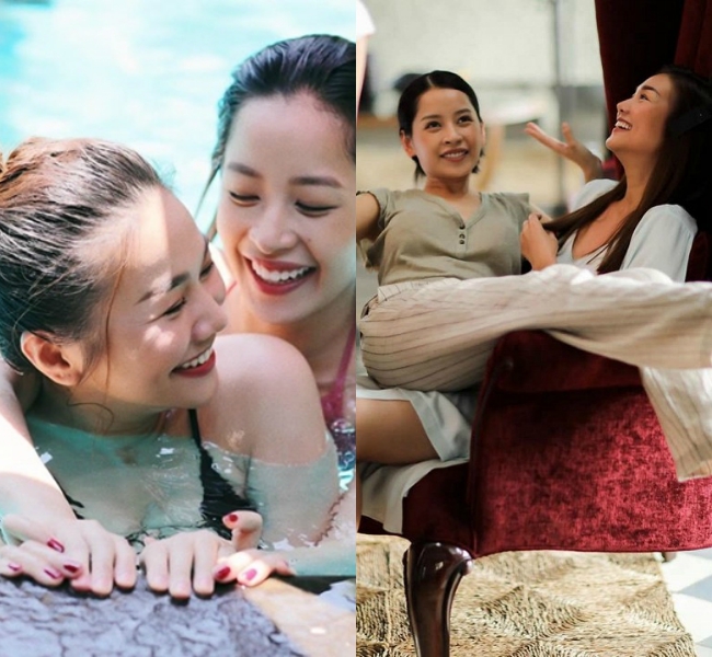 Không những đóng cặp ăn ý, Chi Pu và Thanh Hằng còn là chị em thân thiết ngoài đời.

