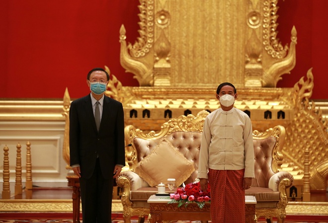 Ông Dương Khiết Trì đến thăm Myanmar ngày 1.9.
