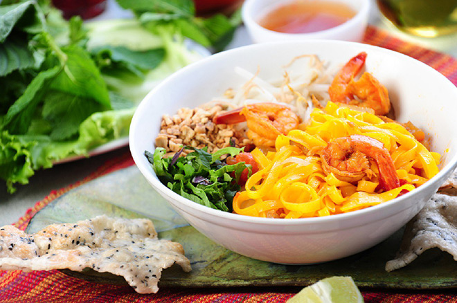 Mỳ Quảng là món ăn đậm bản sắc của vùng đất Quảng Nam. (Ảnh: VNEconomy)