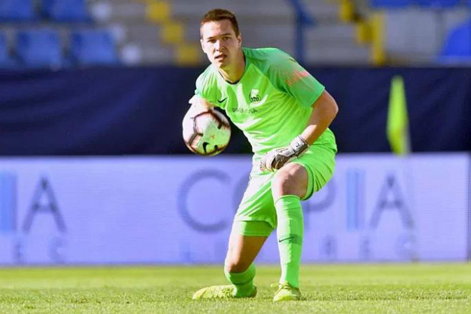Thủ môn Filip Nguyễn chưa được đá phút nào cho đội tuyển CH Czech trong trận thua Scotland 1-2