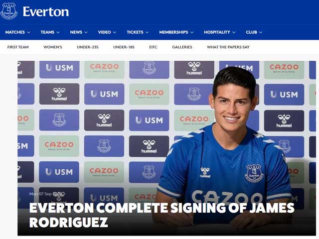 James Rodriguez gia nhập Everton từ Real làm Ngoại hạng Anh xôn xao