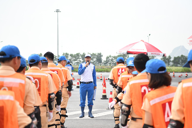Honda Việt Nam phối hợp tổ chức tập huấn và đào tạo lái xe an toàn cho cán bộ chiến sĩ Cục Cảnh sát giao thông - 1
