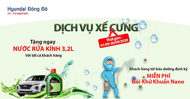 Hyundai Đông Đô tặng miễn phí nước rửa kính 3,2L - 2