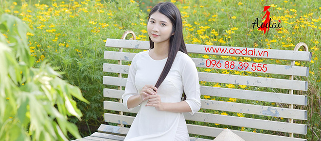 May áo dài đồng phục đẹp